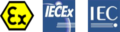 Logo of atex iec and iecex