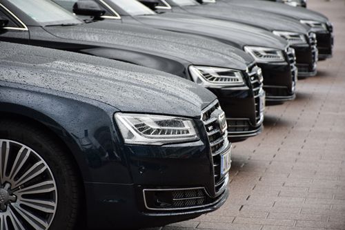 Picture of black cars lined up