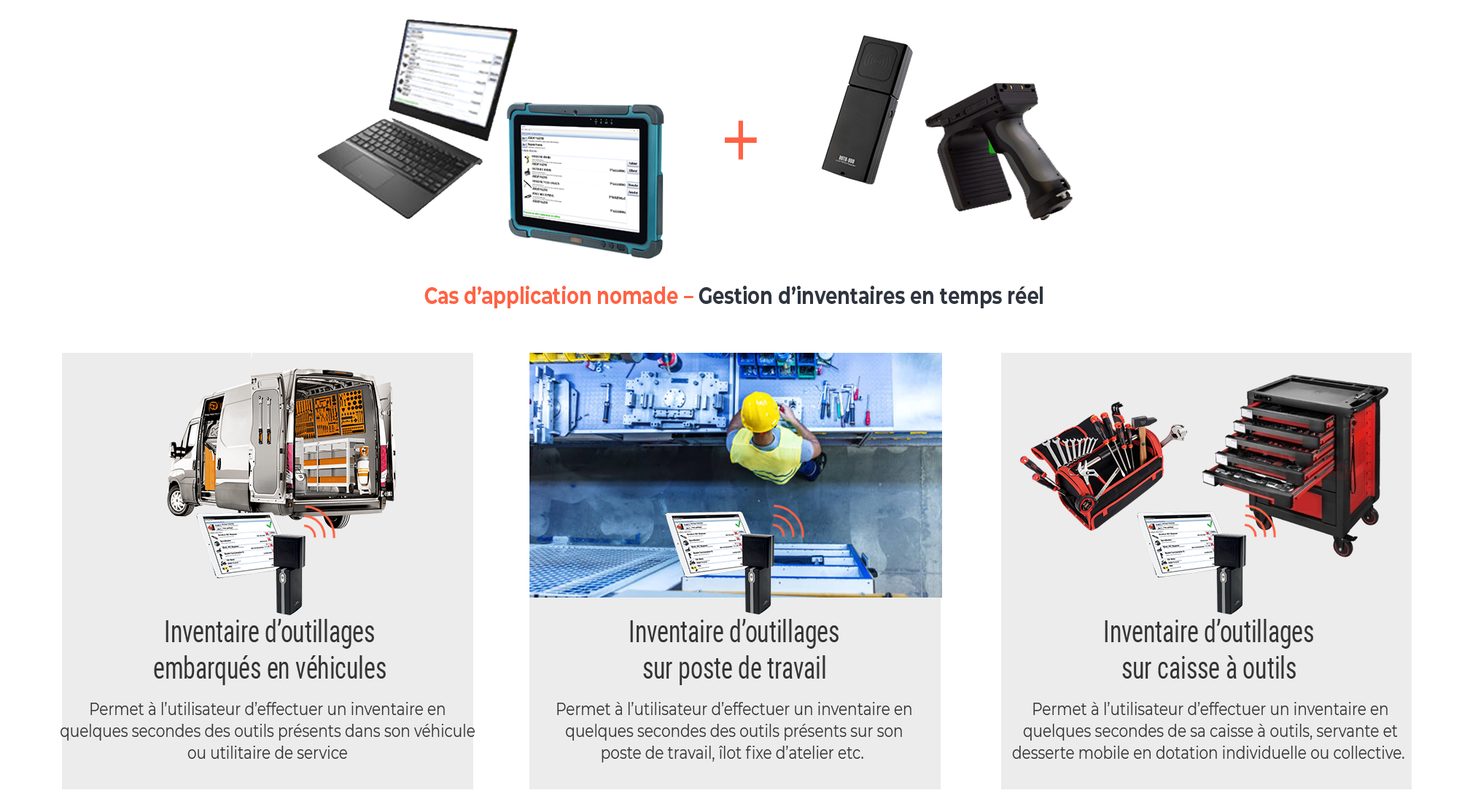 Onglet Unite RFID mobile