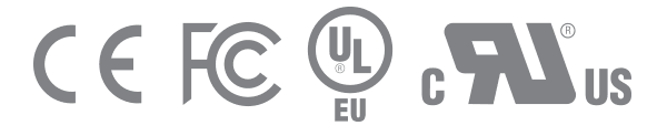 Logo CE, FCC et UL